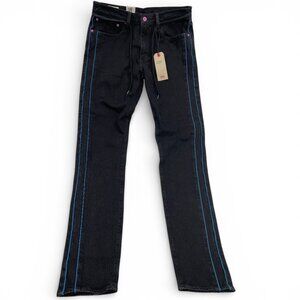 NEW Levi's Lo-Ball Stack Tapered Slim Straight Black Denim Jeans Men's 34 x 35